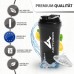 FYRA Protein Shaker 700 ml with Container - Powder Compartment - Protein Shaker, BPA-Free with Strainer and Scale for Whey and BCCA Shakes, Gym Fitness Cup for Isolate and Diet Sports Concentrates