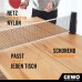 GEWO Table Tennis Net FleXX - Table Tennis Net for Any Table - Adjustable Anti Slip Clamps for Table Tennis Net to Go - Up to 2 m Extendable for Table Thickness up to 5 cm, Net Height 15.25 cm