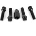 OMP Speed Set of 4 Anti-Theft Screws Rims M14 x 1.5 with Thread Length 40 mm Tapered Shape Black