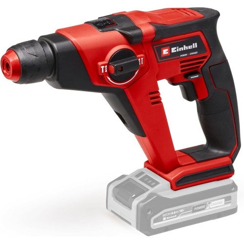 Einhell Cordless hammer drill TE-HD 18/12 Li - Solo Power X-Change (2+1 functions: Drilling/hammer drilling/screwing thanks to bit adapter included, 1.3 joules, SDS+, 12 mm in concrete)