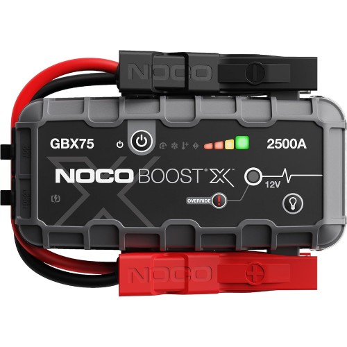 NOCO Boost X GBX75: 2500A UltraSafe Jump Starter Power Bank - 12V Lithium Jump Starter & Starter Cable - Portable Booster for Petrol Engines up to 8.5L & Diesel up to 6.5L