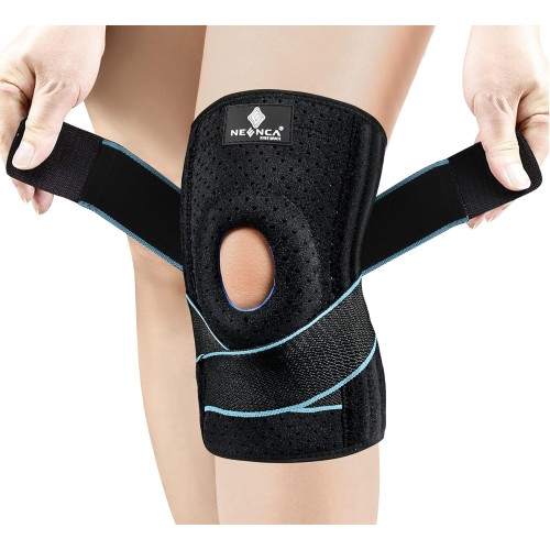 NEENCA ACE-54 Knee Support with Patella Gel Pads & Spring Side Stabilisers, Knee Brace for Knee Pain, Swollen Knees, Meniscus Tears, Arthritis, Joint Pain Relief, ACL, PCL, MCL & Injury Recovery, 4 Sizes