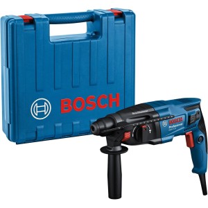 Bosch Professional GBH 2-21 ударна бормашина (с SDS Plus, с допълнителна ръкохватка, кърпа за машина, ограничител за дълбочина, куфар за инструменти)