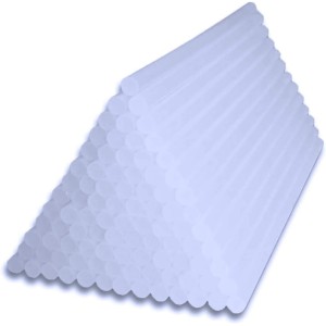 BRIMIX Pack of 50 11mm x 200mm Clear Silicone Heating Rods 11mm x 200mm Extra Long for Crafts and Crafts Ideal Replacement for Your Silicone Gun