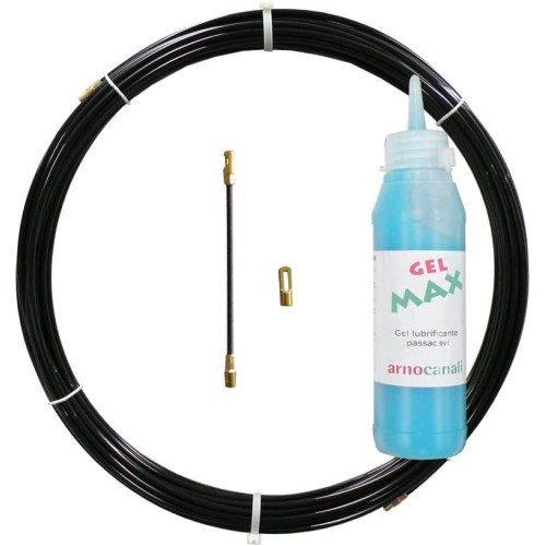 Arnocanali KITAN410 Nylon Perlon Monofilament Probe Kit Ø4 mm, Probe Length 10 Metres and Sliding Fluid, 150 ml