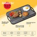 OVERMONT Cast Iron Grill Plate Cast Iron Double-Sided Grill with Handles 43.2 x 24.9 cm for BBQ Oven Cooker Charcoal Grill Gas Grill