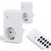 conecto Remote Control Socket Set (2 x Radio Sockets, 1 x Remote Control), Indoor, White