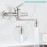Wall Kitchen Tap 360° Rotatable 304 Stainless Steel Tap Kitchen Wall Fitting Sink Mixer Tap Wall Mounted Single Lever Mixer Tap for Kitchen with Swivel Spout, Silver