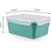 Emsa N10130 Clip & Close Colour Edition Food Storage Container, 2.2 Litres, 100% Leak-Proof/Hygienic, BPA-Free, Dishwasher, Microwave and Freezer Safe, Powder Green
