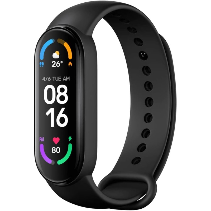 Xiaomi Mi Smart Band Fitness Tracker & Activity Tracker (AMOLED Display, SpO2 Tracking, Sleep Monitor, Heart Rate Monitor, Notifications, Pedometer, 5ATM Waterproof, Mi Fit App)