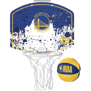 Wilson NBA Team Mini Hoop Golden State Warriors Plastic Black