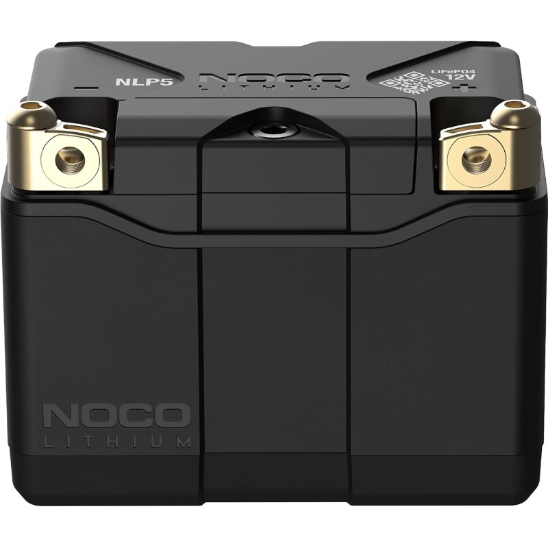 NOCO Lithium NLP5, 250A lithium motorbike battery (better than gel or AGM), 12V 2Ah scooter battery and quad batteries, including Harley Davidson, BMW, Honda, Kawasaki, Yamaha, KTM and more.