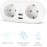 GARZA ENCHUFE SMART WIFI 2 TOMAS Y 2 USB, Power Diode, White