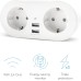 GARZA ENCHUFE SMART WIFI 2 TOMAS Y 2 USB, Power Diode, White