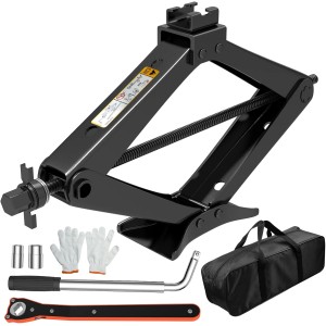 IMAYCC Scissor Jack 3T/3000 kg, Thickened Car Jack for Car/SUV/MPV, Scissor Jack with Hand Crank Trolley Lifter and Telescopic Wheel Brace Wrench