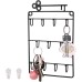 Key Holder Decorative Wall Mounted 11 Hooks Key and Lanyard Organiser Metal Key Holder for Entrance Kitchen, Mud, Home Office, Black