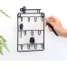 Key Holder Decorative Wall Mounted 11 Hooks Key and Lanyard Organiser Metal Key Holder for Entrance Kitchen, Mud, Home Office, Black