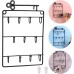 Key Holder Decorative Wall Mounted 11 Hooks Key and Lanyard Organiser Metal Key Holder for Entrance Kitchen, Mud, Home Office, Black