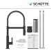 SCHÜTTE 79147 Miami Kitchen Tap 360° with Soft Touch Hose, Single Lever Mixer Tap with Extendible Magnetic Dish Rinser, Mixer Tap for Sink, Kitchen Tap Matt Black