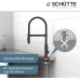 SCHÜTTE 79147 Miami Kitchen Tap 360° with Soft Touch Hose, Single Lever Mixer Tap with Extendible Magnetic Dish Rinser, Mixer Tap for Sink, Kitchen Tap Matt Black