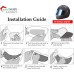 XII WY Motorcycle Helmet Anti-Fog Film, Motorcycle Helmet Visor, Universal Visor Protection, Sticker 9.5 cm x 25 cm