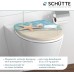 SCHÜTTE Beach Toilet Seat with Soft-Close Mechanism Made of Duroplast, High-Quality Toilet Lid with 175 kg Load Capacity, Toilet Seat with Glasses, Toilet Lid for Toilet, Toilet Seat with Motif