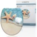 SCHÜTTE Beach Toilet Seat with Soft-Close Mechanism Made of Duroplast, High-Quality Toilet Lid with 175 kg Load Capacity, Toilet Seat with Glasses, Toilet Lid for Toilet, Toilet Seat with Motif