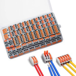 ZFYQ Electrical Terminal Blocks, 60 Pieces Lever Terminal Terminal Connector 3 Ports 30 Pcs, 2 Ports 20 Pcs, 5 Ports 10 Pcs, Used for Solid, Stranded and Flexible Wire