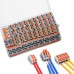 ZFYQ Electrical Terminal Blocks, 60 Pieces Lever Terminal Terminal Connector 3 Ports 30 Pcs, 2 Ports 20 Pcs, 5 Ports 10 Pcs, Used for Solid, Stranded and Flexible Wire