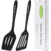 Spatula, Heat-Resistant Plastic Spatula, Kitchen Utensil Set, Dishwasher Safe Non-Stick Turner Cookware, Black Spatula for Cooking, Baking, Flip, 34 cm