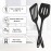 Spatula, Heat-Resistant Plastic Spatula, Kitchen Utensil Set, Dishwasher Safe Non-Stick Turner Cookware, Black Spatula for Cooking, Baking, Flip, 34 cm