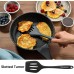 Spatula, Heat-Resistant Plastic Spatula, Kitchen Utensil Set, Dishwasher Safe Non-Stick Turner Cookware, Black Spatula for Cooking, Baking, Flip, 34 cm