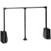 Emuca - Clothes Lift for Wardrobe Width, 830-1150 mm Width, Adjustable, Black