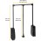 Emuca - Clothes Lift for Wardrobe Width, 830-1150 mm Width, Adjustable, Black