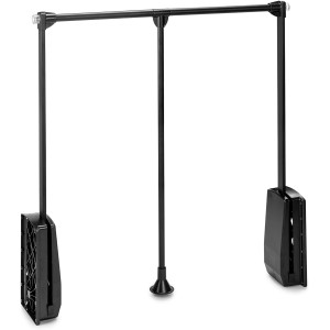 Emuca - Clothes Lift for Wardrobe Width, 830-1150 mm Width, Adjustable, Black