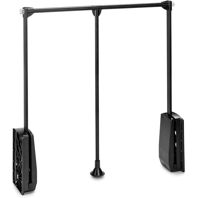 Emuca - Clothes Lift for Wardrobe Width, 830-1150 mm Width, Adjustable, Black