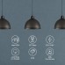Linkind Lamp Suspension E27 with Screw Ring, 100 cm Textile Cable Height Adjustable, Lampshade Freely Selectable Pendant Light with E27 Socket, Lamp Holder Ideal for Ceiling Light Living Room, Black