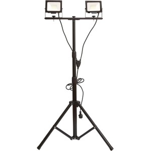 avide 2 x 20 W LED Spotlight with Tripod 3200 Lumens 1.5 m Cable and Energy Efficiency Class A+ | Flexible Lighting System | Waterproof and Splash-proof Floodlight