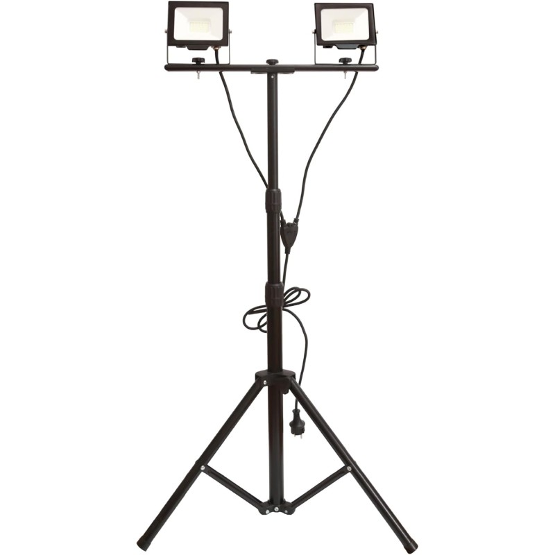 avide 2 x 20 W LED Spotlight with Tripod 3200 Lumens 1.5 m Cable and Energy Efficiency Class A+ | Flexible Lighting System | Waterproof and Splash-proof Floodlight