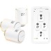 Netatmo Pack of 3 Connected and Intelligent Thermostat Heads, Accessories for Connected and Intelligent Thermostats, Thermostat Valves for Radiators, NBU-NAV-EU