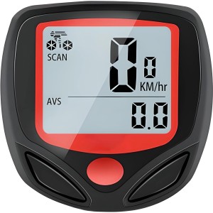 Bicycle Speedometer with 14 Functions, Bicycle Computer with Speedometer, Waterproof, Odometer, Speedometer, Daily and Training Measurements, Bicycle, Multifunctional