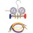 Coolant Air Conditioner Tools, AC Diagnostic Manifold Gauge with Hose and Hook Kit, Coolant Refill Hose Gauge