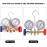 Coolant Air Conditioner Tools, AC Diagnostic Manifold Gauge with Hose and Hook Kit, Coolant Refill Hose Gauge