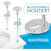 Comodo Toilet Lid with Soft-Close Mechanism and Quick Release – Antibacterial Toilet Lid in D Shape – Universal Toilet Seat Made of Duroplast – Toilet Seat with Mounting Accessories