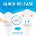 Comodo Toilet Lid with Soft-Close Mechanism and Quick Release – Antibacterial Toilet Lid in D Shape – Universal Toilet Seat Made of Duroplast – Toilet Seat with Mounting Accessories