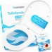 Comodo Toilet Lid with Soft-Close Mechanism and Quick Release – Antibacterial Toilet Lid in D Shape – Universal Toilet Seat Made of Duroplast – Toilet Seat with Mounting Accessories