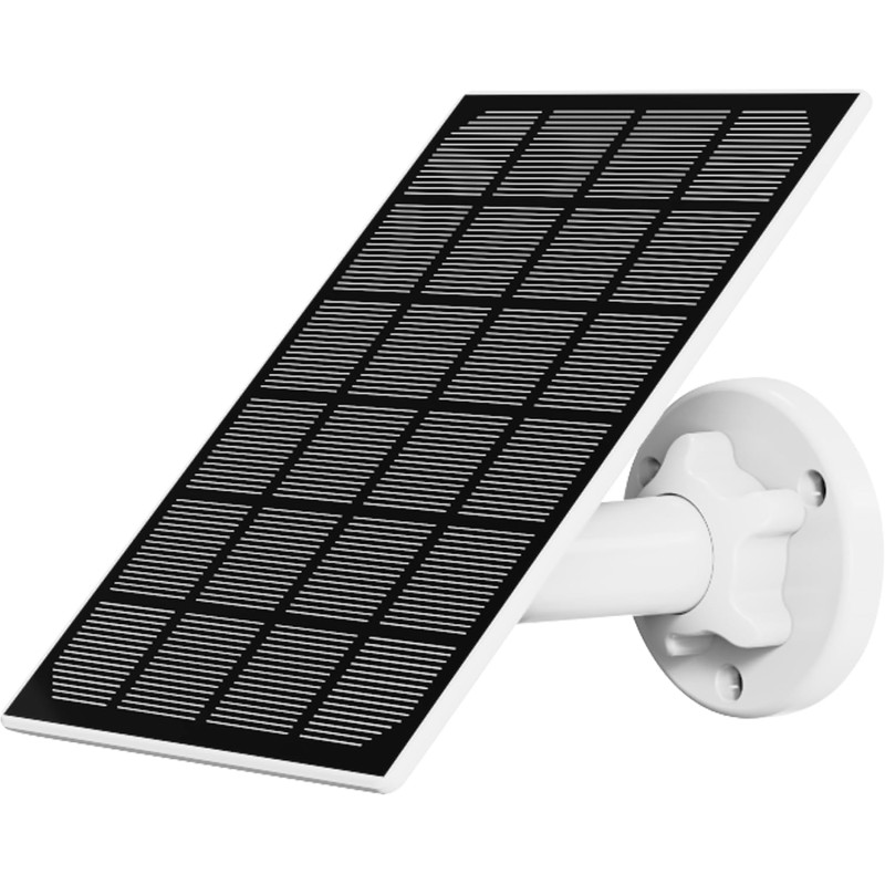 NIVIAN - Solar Panel for IP Security Cameras | Compatible with Ezviz C3A and BC1C | Outdoor IP65 | Easy Installation with 3 m Cable, Black, 1 Unidad, Monocrystalline
