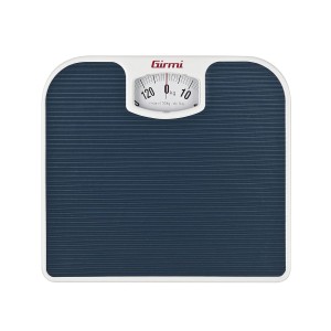 Girmi BP02 Mechanical Analogue Bathroom Scale 1kg/130kg Large Dial Non Slip Tread Easy Read Vintage Blue