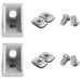 Gativs Corner Brackets, Pack of 15, Aluminium Profile, Corner Brackets, L Right Angle Angle Aluminium Angle 20 x 20 x 17 mm with M5 T-Nut and M5 Allen Screw for Industrial Construction Industry