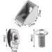 Gativs Corner Brackets, Pack of 15, Aluminium Profile, Corner Brackets, L Right Angle Angle Aluminium Angle 20 x 20 x 17 mm with M5 T-Nut and M5 Allen Screw for Industrial Construction Industry